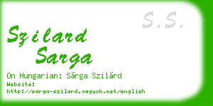 szilard sarga business card