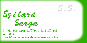 szilard sarga business card